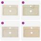 Preview: Wandwaschbecken Creme 38x24x6,5 cm Marmor