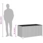 Preview: Garten-Auflagenbox Hellgrau 120x65x61 cm Poly Rattan