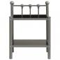 Preview: Nachttisch Grau und Schwarz 45x34,5x60,5 cm Metall und Glas