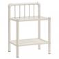 Preview: Nachttisch Weiß Transparent 45x34,5x62,5 cm Metall und Glas