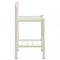 Preview: Nachttisch Weiß Transparent 45x34,5x62,5 cm Metall und Glas