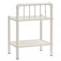 Preview: Nachttisch Weiß Transparent 45x34,5x62,5 cm Metall und Glas
