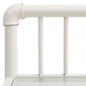 Preview: Nachttisch Weiß Transparent 45x34,5x62,5 cm Metall und Glas