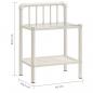 Preview: Nachttisch Weiß Transparent 45x34,5x62,5 cm Metall und Glas