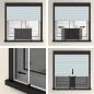 Preview: Ausziehbarer Insektenschutz für Fenster Weiß (75-143)x50 cm