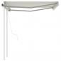 Preview: Markise Automatisch Einziehbar mit Pfosten 3,5x2,5 m Creme