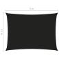 Preview: Sonnensegel Oxford-Gewebe Rechteckig 3,5x5 m Schwarz