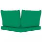 Preview: Garten-Palettensofa 2-Sitzer mit Kissen in Grün Kiefernholz