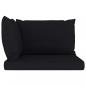 Preview: Garten-Palettensofa 2-Sitzer mit Kissen in Schwarz Kiefernholz