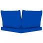 Preview: Garten-Palettensofa 2-Sitzer mit Kissen in Blau Kiefernholz