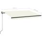 Preview: Markise Automatisch Einziehbar 350x250 cm Creme