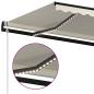 Preview: Automatische Markise mit LED & Windsensor 350x250 cm Creme