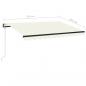 Preview: Automatische Markise mit LED & Windsensor 350x250 cm Creme