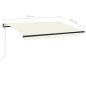 Preview: Automatische Markise mit LED & Windsensor 350x250 cm Creme