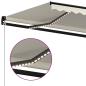 Preview: Markise Manuell Einziehbar mit LED 450x300 cm Creme