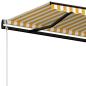 Preview: Automatische Markise mit LED & Windsensor 450x300 cm Gelb/Weiß