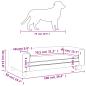 Preview: Hundebett mit Verlängerung Creme 100x50x30 cm Samt