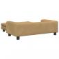 Preview: Hundebett mit Verlängerung Braun 100x50x30 cm Samt