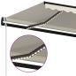 Preview: Automatische Markise mit LED & Windsensor 600x350 cm Creme