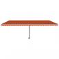 Preview: Standmarkise Automatisch 600x300 cm Orange/Braun