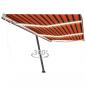 Preview: ARDEBO.de - Automatische Markise mit LED & Windsensor 600x300 Orange/Braun