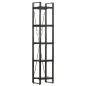 Preview: Bücherregal 5 Fächer Schwarz 40x30x180 cm Mango Massivholz