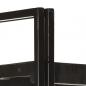 Preview: Bücherregal 5 Fächer Schwarz 40x30x180 cm Mango Massivholz