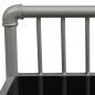 Preview: Nachttisch Grau und Schwarz 45x34,5x62,5 cm Metall und Glas