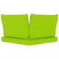 Preview: Garten-Palettensofa 2-Sitzer mit Kissen in Hellgrün Kiefernholz