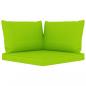 Preview: Garten-Palettensofa 2-Sitzer mit Kissen in Hellgrün Kiefernholz