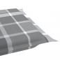 Preview: Sonnenliegen-Auflage Grau Karomuster 186x58x3 cm Oxford-Gewebe