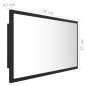 Preview: LED-Badspiegel Grau 90x8,5x37 cm Acryl