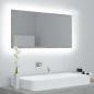 Preview: ARDEBO.de - LED-Badspiegel Betongrau 90x8,5x37 cm Acryl