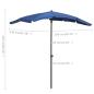 Preview: ARDEBO.de - Sonnenschirm mit Mast 200x130 cm Azurblau