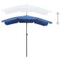 Preview: Sonnenschirm mit Mast 200x130 cm Azurblau