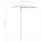 Preview: Halb-Sonnenschirm mit Mast 180x90 cm Sandfarben