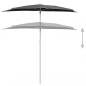 Preview: Halb-Sonnenschirm mit Mast 180x90 cm Anthrazit