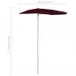 Preview: Halb-Sonnenschirm mit Mast 180x90 cm Bordeauxrot