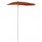Preview: Halb-Sonnenschirm mit Mast 180x90 cm Terracotta-Rot