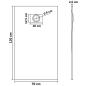 Preview: Duschwanne SMC Braun 120x70 cm