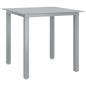 Preview: 5-tlg. Garten-Essgruppe Aluminium Silbern und Schwarz