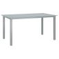 Preview: 7-tlg. Garten-Essgruppe Aluminium Silbern und Schwarz