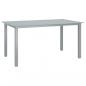 Preview: 7-tlg. Garten-Essgruppe Aluminium Silbern und Schwarz