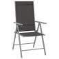 Preview: 3-tlg. Bistro-Set Aluminium und Textilene Silbern