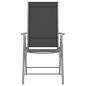 Preview: 3-tlg. Bistro-Set Aluminium und Textilene Silbern