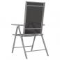Preview: 3-tlg. Bistro-Set Aluminium und Textilene Silbern