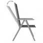 Preview: 3-tlg. Bistro-Set Aluminium und Textilene Silbern