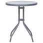 Preview: 3-tlg. Bistro-Set Aluminium und Textilene Silbern