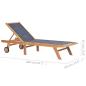 Preview: Klappbare Sonnenliegen mit Rollen 2 Stk. Teak Massiv Textilene