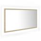 Preview: LED-Badspiegel Sonoma-Eiche 90x8,5x37 cm Acryl